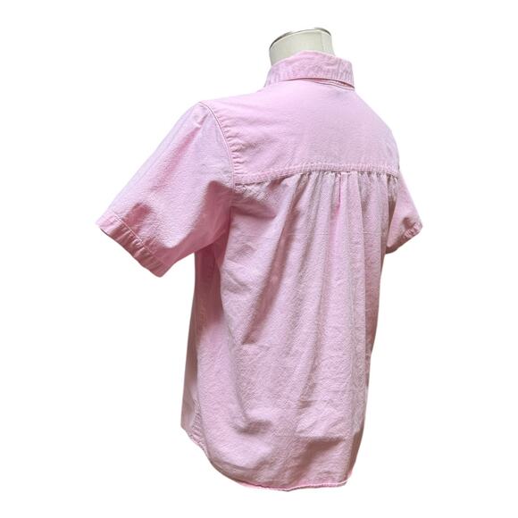 Vintage Jane Ashley Floral Pearl Embellished Short Sleeve Button Up Pink 14/16 - Picture 5 of 8